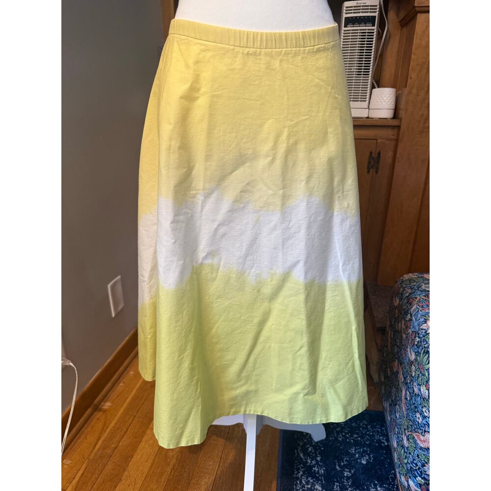 Lafayette 148 New York Yellow and White Ombre Mini Skirt